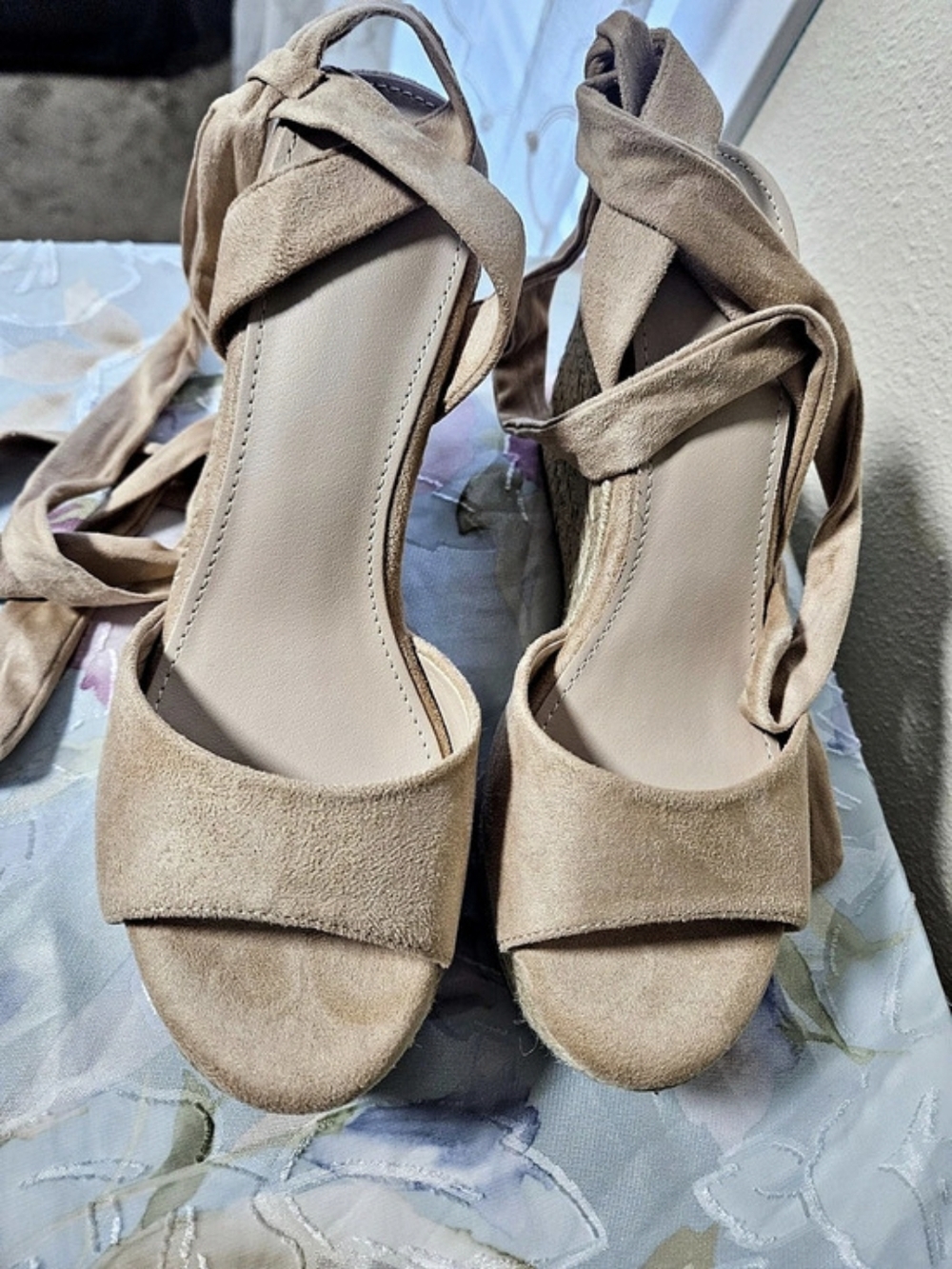 ZBY Wedge Espadrille Sandals in Brown